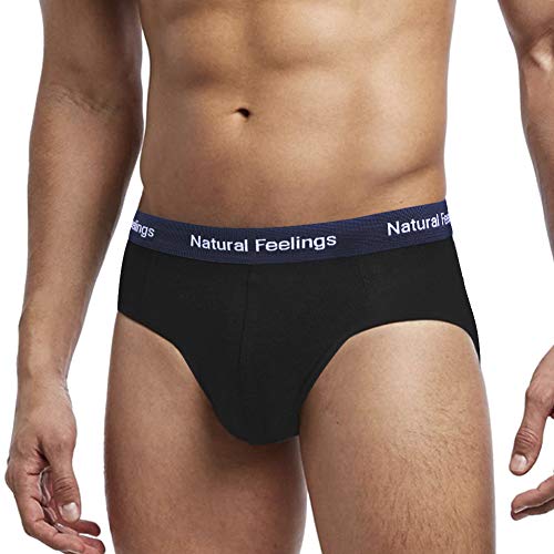 5Mayi Slips Calzoncillos para Hombre en Ropa Interior clásica Suave y cómoda de algodón elástico M