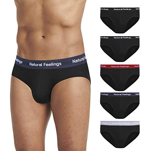 5Mayi Slips Calzoncillos para Hombre en Ropa Interior clásica Suave y cómoda de algodón elástico M