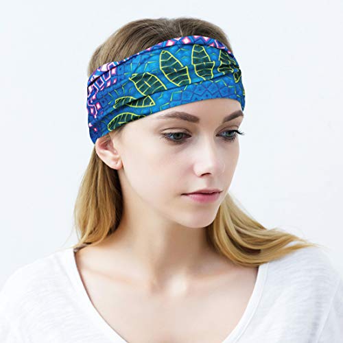 6 bandanas multifuncionales elásticas, para prácticas deportivas, yoga, senderismo y motociclismo, Blaue Serie