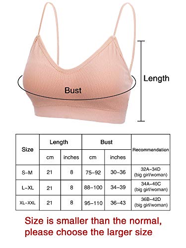 6 Piezas Sujetadores con Rellenos sin Aros y Costuras Sujetador de Tubo con Cuello V Sujetador de Camisola con Tirantes Elásticos Sujetador de Bandeau Triángulo (XL-XXL) (XL-XXL)
