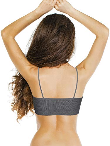 6 Piezas Sujetadores con Rellenos sin Aros y Costuras Sujetador de Tubo con Cuello V Sujetador de Camisola con Tirantes Elásticos Sujetador de Bandeau Triángulo (XL-XXL) (XL-XXL)