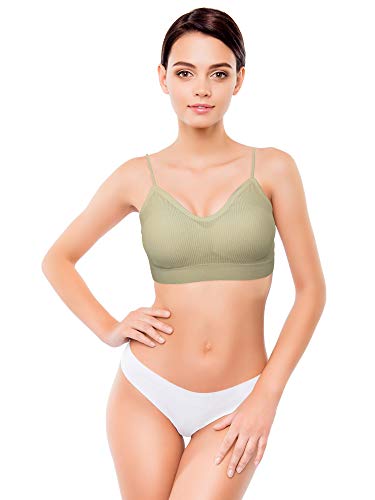 6 Piezas Sujetadores con Rellenos sin Aros y Costuras Sujetador de Tubo con Cuello V Sujetador de Camisola con Tirantes Elásticos Sujetador de Bandeau Triángulo (XL-XXL) (XL-XXL)