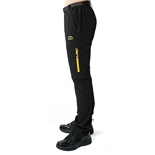 7VSTOHS Pantalones de Senderismo de Secado rápido para Hombre con Cremallera Transpirable Ligero Casual al Aire Libre Pantalones de Trekking para Escalada Pantalones Cortos extraíbles