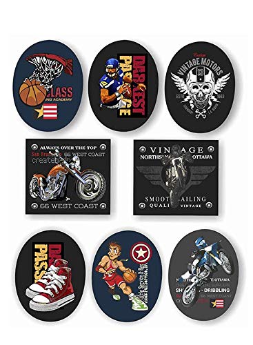 8 parches vintage serigrafiados para planchar - REF.489-U8