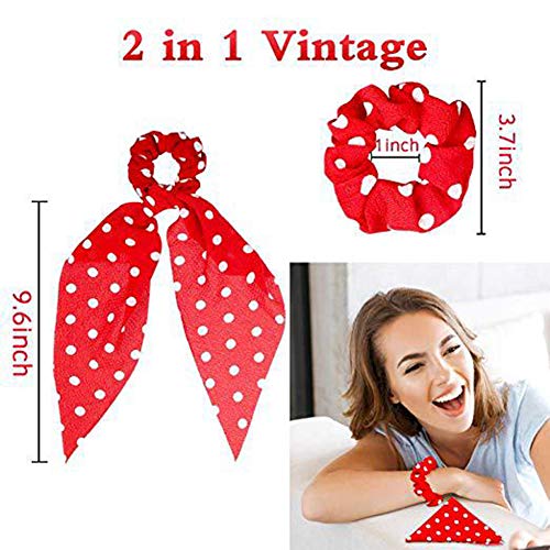 8 piezas de gomas para el cabello con lazo para el cabello con lazo floral con banda para el cabello y accesorios para el cabello con cola de caballo elástica para mujeres niñas