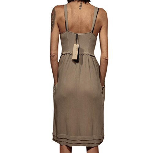 83232 vestito BURBERRY BRIT SETA abito donna dress women [40]