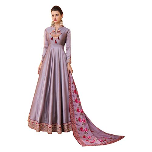 8618 Ready to Wear Listo para Usar Seda Silk Anarkali Salwar Kameez Suit Traje y Bordado de Diseño Pesado Mujeres Muslim Vestido de Mujer Ropa de Fiesta étnica Women Party Wear Abaya Hijab Eid Diwali