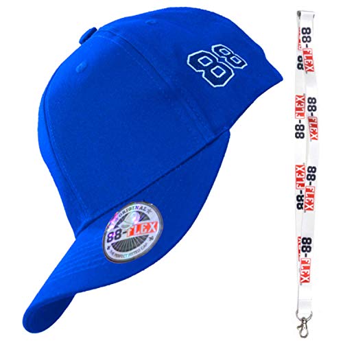 88-FLEX Gorra de Béisbol para Hombre Mujer - Regalo Llavero - El Mejor Baseball Cap Flex Fit Strech Back Apoyo - Algodón - Nueva Classica Modelo Urban Moda Vintage Trucker - Azul