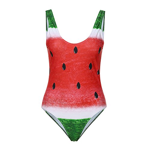 99native Mujeres bañador Bikini de Impresion 3D Falso de una Pieza Trajes de baño Traje de baño Traje de baño Monokini Gracioso Conjunto de Bikini Traje de baño de una Pieza para Mujer. (Estilo H, M)