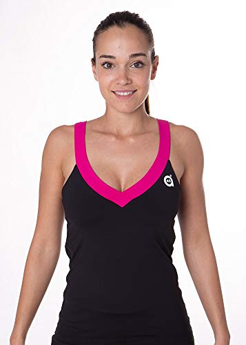 a40grados Sport & Style, Camiseta Cosmo Negra, Mujer, Tenis y Padel (Paddle) (40 M)