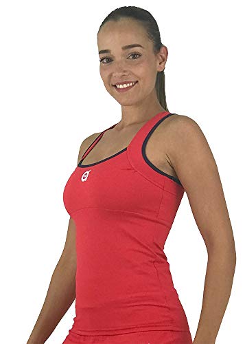 a40grados Sport & Style, Camiseta Trass Roja, Mujer, Tenis y Padel (Paddle) (38 S)