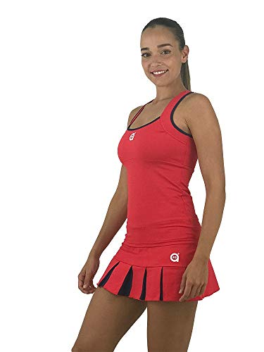 a40grados Sport & Style, Camiseta Trass Roja, Mujer, Tenis y Padel (Paddle) (38 S)
