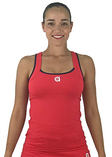 a40grados Sport & Style, Camiseta Trass Roja, Mujer, Tenis y Padel (Paddle) (38 S)