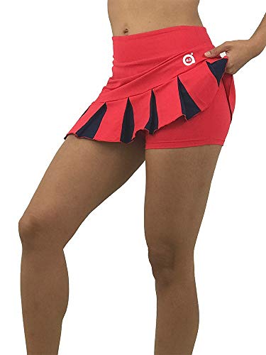 a40grados Sport & Style, Falda Feliz Roja, Mujer, Tenis y Padel (Paddle) (44 XL)