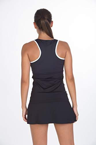 a40grados Sport & Style Trass Camiseta de Tenis, Mujer, Negro, 40 M