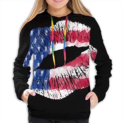 AAAA USA Lipstick - Sudadera con capucha para mujer