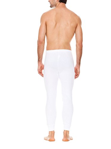 ABANDERADO Calzón Largo Termal Abierto de algodón Pantalones térmicos, Blanco, M/48 para Hombre
