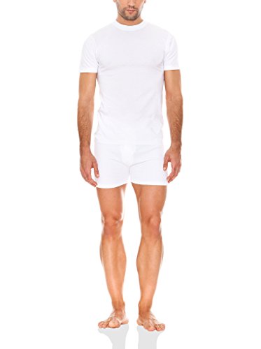 ABANDERADO Camiseta de algodón Manga Corta Cuello Redondo, Blanco, Tamaño Fabricante: XL / 56 para Hombre