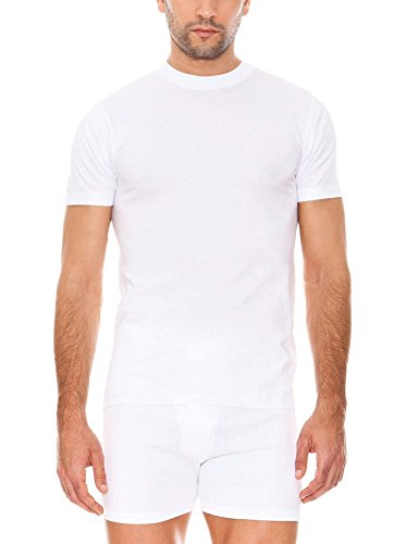 ABANDERADO Camiseta de algodón Manga Corta Cuello Redondo, Blanco, Tamaño Fabricante: XL / 56 para Hombre