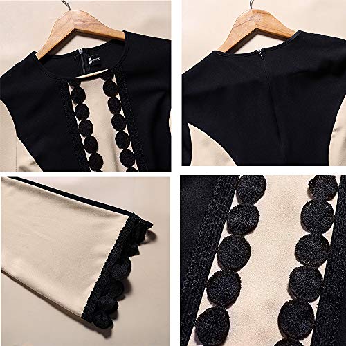 Abayas para Mujer, Vestido de oración islámico y musulmán Kaftan Ropa Negra Vestidos de Noche de Manga Larga Vestido Largo Hijab, S-XXL
