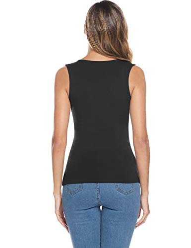 Abollria Camisetas sin Manga Mujer Elegant Blusas Cuello-V Slim Fit Shirt Deportivo y Casual Camisa Basic Tops Frente Cruzado para Verano