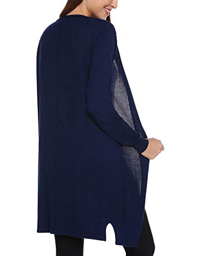 Abollria Cárdigans Largos Casual con Manga Larga para Mujer Chaqueta Punto Elegante Rebeca para Primavera Otoño