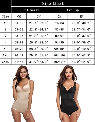 Abollria Faja Reductora Moldeadora Cintura Mujer Body Shaper Corsé sin Costuras Beige,XS