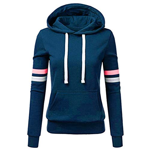 Abrigo De Invierno con Capucha De Las Mujeres Patchwork Chaqueta con Cremallera De Lana Caliente Abrigo De AlgodóN con Capucha Casual Outwear Sudadera con Capucha Deportiva riou