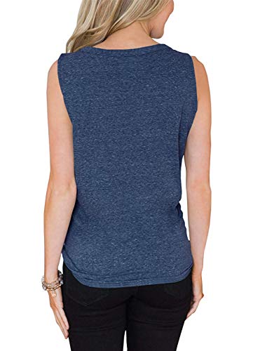 Abrigo de Manga Larga Camisetas sin Mangas Mujer Waffle para Mujer Tejido Blusa Túnica Nudo de Corbata Henley Tops Camisas Sueltas de Corte Suelto