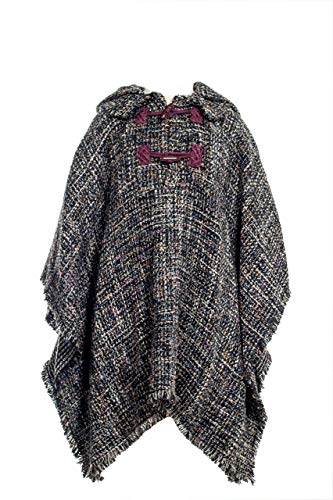 Abrigo de Niña de Lana. Muy Útil para Invierno u Otoño. Poncho Jaspeado Chubasquero Infantil Caliente y Ropa de Bebé. Muy Cómodo y Tela de Calidad. 8 Años