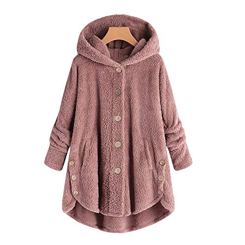 Abrigos Mujer Invierno Talla Grande Sudaderas con Capucha y Bolsillo Casual Cremallera Felpa Suéter Tops de Manga Larga Ropa Mujer Otoño Invierno Ofertas 2018 (C-Pink, X-Large)
