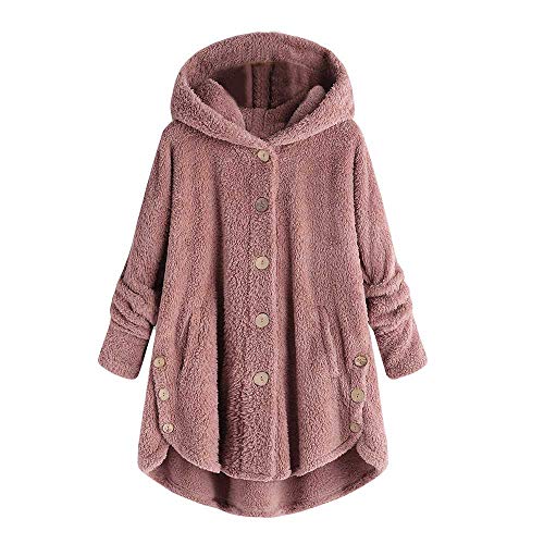 Abrigos Mujer Invierno Talla Grande Sudaderas con Capucha y Bolsillo Casual Cremallera Felpa Suéter Tops de Manga Larga Ropa Mujer Otoño Invierno Ofertas 2018 (C-Pink, X-Large)