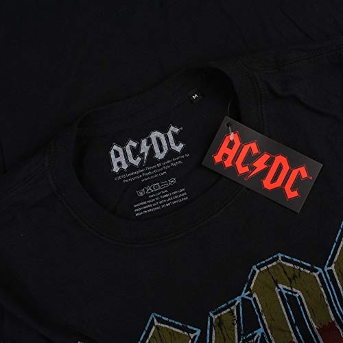 AC/DC World Tour 79 Camiseta, Negro (Black Blk), 42 (Talla del Fabricante: Large) para Mujer