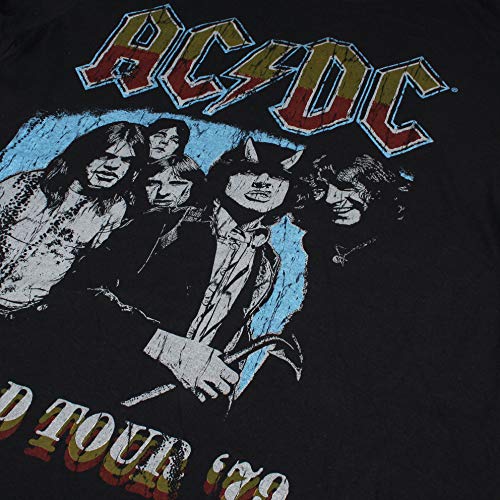 AC/DC World Tour 79 Camiseta, Negro (Black Blk), 42 (Talla del Fabricante: Large) para Mujer