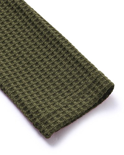 ACHIOOWA Mujer Camiseta Manga Larga Cuello V Oto?o Blusa Sin Hombros Punto Jersey Elegante Casual Tallas Grandes Suelto Oversize Top Shirt Ej¨¦rcito-Verde M