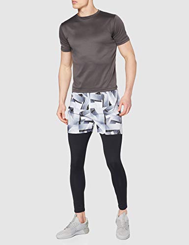 Activewear Shorts y Leggings deportivos Hombre, Negro (Black/white), 52 (Talla del fabricante: Large)