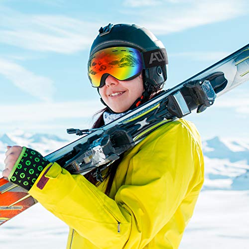 ACURE Gafas de Esquí, Máscara Gafas Esqui Snowboard Esquiar OTG sin Marco Doble Lente con protección Anti Niebla y UV400 para Hombre Mujer Adultos Juventud Jóvenes Chicos Chicas