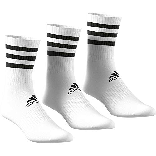 adidas 3S CSH CRW3P Socks, Unisex adulto, White/White/White, M