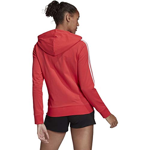 adidas Chaqueta con Capucha para Mujer Essentials 3s con Cremallera Completa, Mujer, Chaqueta, FRV11, Tinte púrpura/Púrpura heredado, XS