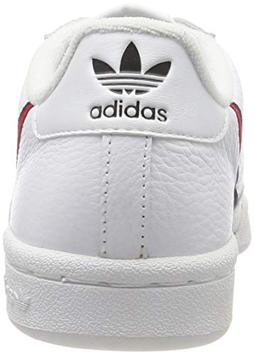 Adidas Continental 80, Zapatillas de Gimnasia Hombre, Blanco (FTWR White/Scarlet/Collegiate Navy FTWR White/Scarlet/Collegiate Navy), 40 2/3 EU