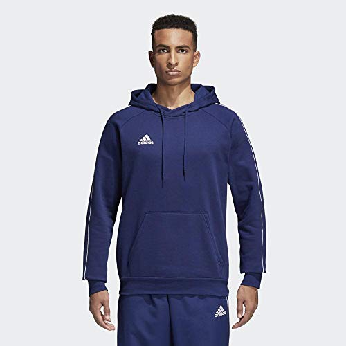 adidas CORE18 Hoody Sudadera con Capucha, Hombre, Azul (Azul/Blanco), S