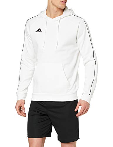 adidas Core18 Hoody Sudadera, Hombre, White, M