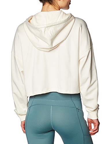 Adidas Crop Hoodie Sweatshirt, Mujer, Chalk White, 44