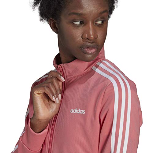 adidas Essentials - Chaqueta de chándal para mujer, Mujer, Chaqueta, FRV01, Rosa neblina, small