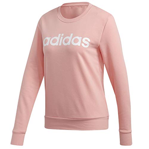 adidas Essentials Linear Sweatshirt Sudadera, Mujer, Rosa(Glow Pink/White), S