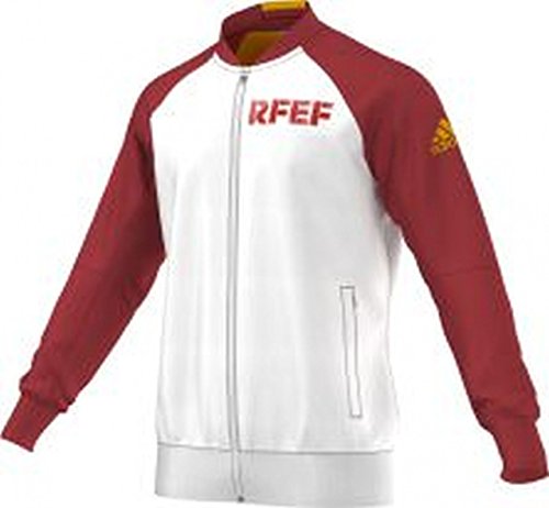 adidas FEF Anth Chaqueta, Hombre, Blanco/Rojo-(Blanco/ROJFU), XL