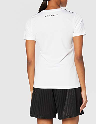 adidas Línea Selección Alemana Camiseta de Equipación, Mujer, Blanco/Negro, M