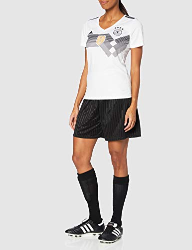 adidas Línea Selección Alemana Camiseta de Equipación, Mujer, Blanco/Negro, M