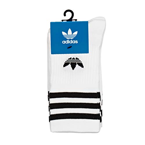 adidas Mid Cut CRW SCK Socks, Unisex Adulto, White/Black, M