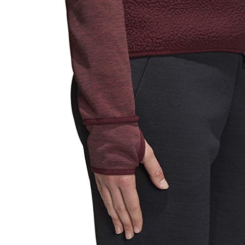 adidas Originals - Sudadera con capucha para mujer (talla XS, Zne Heather/Night Red)
